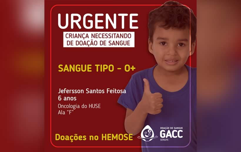 Acolhido do GACC necessita de sangue com urgência