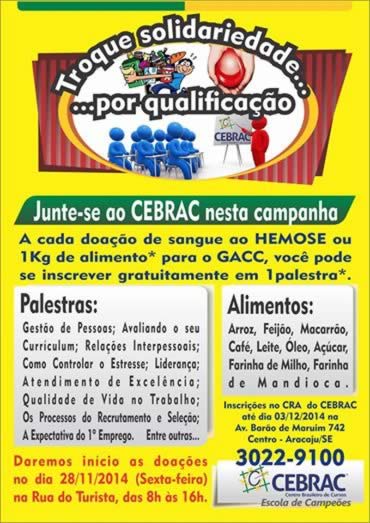 Em parceria com o Gacc-SE, CEBRAC realiza campanha 