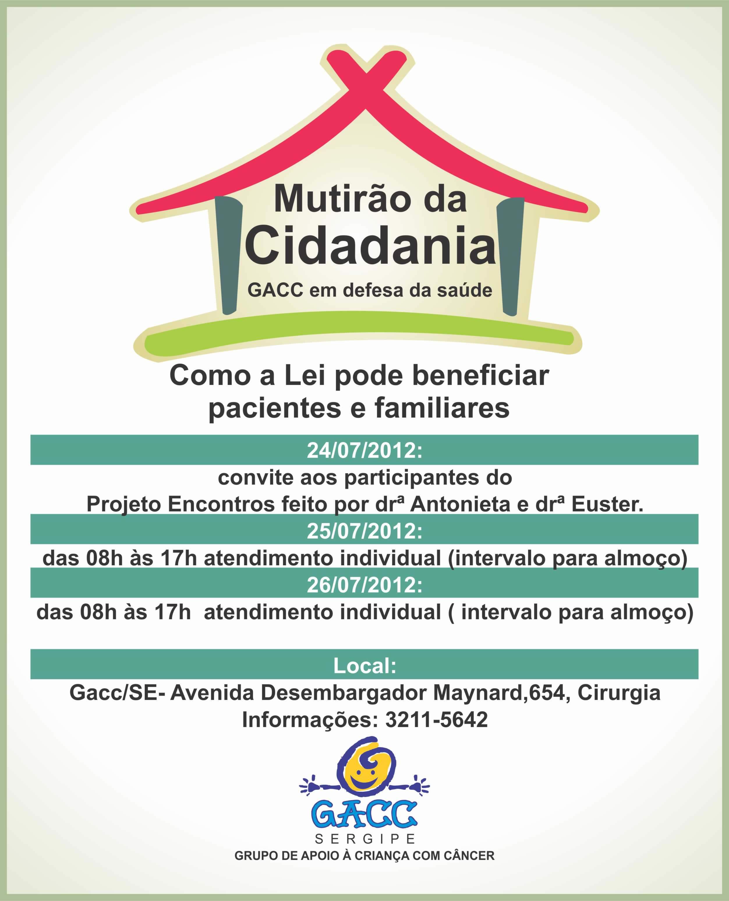 Gacc Realiza na próxima semana Mutirão da Cidadania